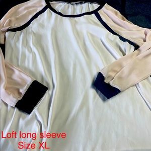 Loft sheer long sleeved blouse
